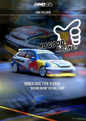 #ad #ad INNO64 1:64 Honda Civic Type R EK9 NO GOOD RACING RB Livery Diecast Model Car $25.49