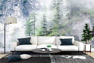 #ad 3D Top Mountain Pine Tree Self adhesive Removable Wallpaper Murals Wall 45 AU $124.00