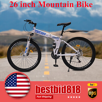 #ad 26 inch Mountain Bike 21Speed Hydraulic Disc Brake Bike Carbon Steel MTB Bicycle $189.53