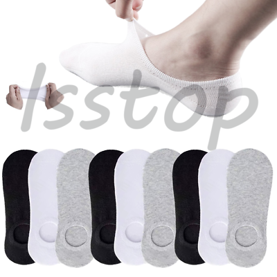 #ad Lot 12 Pairs Mens No Show Socks Low Cut Anti slid Casual Invisible Liner Socks $4.22