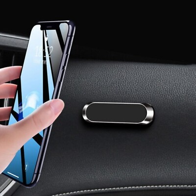 #ad Mini Strip Magnetic Car Phone Holder Stand For iPhone Magnet Mount Accessories $6.99