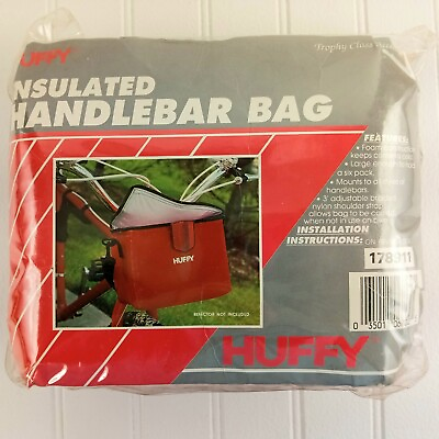 #ad Vintage Huffy Front Handlebar Bicycle Bag Insulated Still In Package $29.95