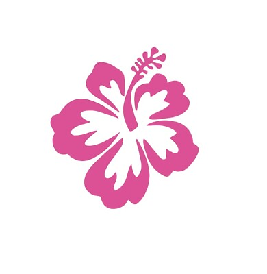 #ad #ad Hawaiian Hibiscus Flower Car Decal Sticker Island Girl Beach Car Bumper $3.99