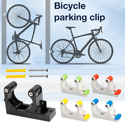 #ad Road Bike Wall Mount Hook Bicycle Parking Buckle Portable Wall Indoor Bike Rack $9.91