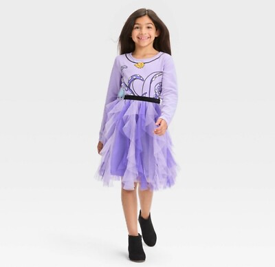 #ad Disney Villains The Little Mermaid Ursula Dress Purple Girls XL 14 NWT $24.00