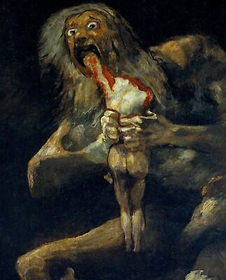 #ad Francisco Goya “Saturn Devouring His Son” c. 1819 1823 art painting print $11.69