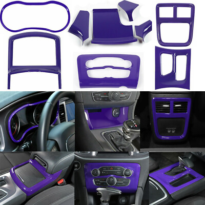 #ad Inner Set Decor Panel Cover Trim Bezel for Dodge Charger 15 Purple Accessories $118.99
