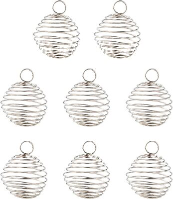 #ad 10x Wire Pendants Bead Cage Ball Holder Charm for Jewelry Making DIY Accessories $7.01