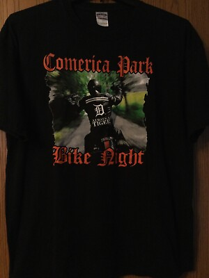 #ad Comerica Park Bike Night “Always A Tiger” Black Shirt XL $45.00