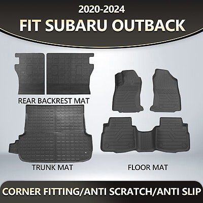 #ad Floor Mats Cargo Liner Trunks Mats Backrest Mat for 2020 2024 Subaru Outback $59.39