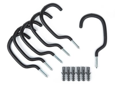 #ad Heavy Duty Bike Rack Hook Set Black 6 Pack $34.32