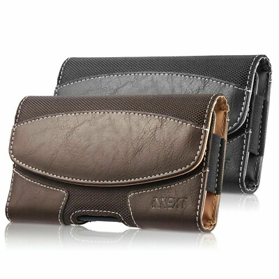 Horizontal Leather Cell Phone Pouch Holster Holder with Belt Clip Cover Case $9.99