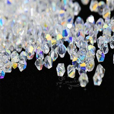 #ad AAA 3mm 4mm Austria Crystal Beads Loose Spacer for bracelet DIY Jewelry Making $9.89