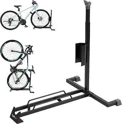 Bike Stand for Vertical and Horizontal Bike StorageUpright Bicycle Stand Indoor $85.10