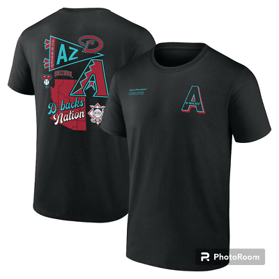 #ad #ad HOT Arizona Diamondbacks Split Zone T Shirt Black $31.99