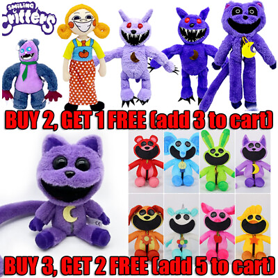 #ad #ad Smiling Critters Plush Doll CatNap Hoppy Hopscotch Monster Doll Toys Kids Gift $14.99