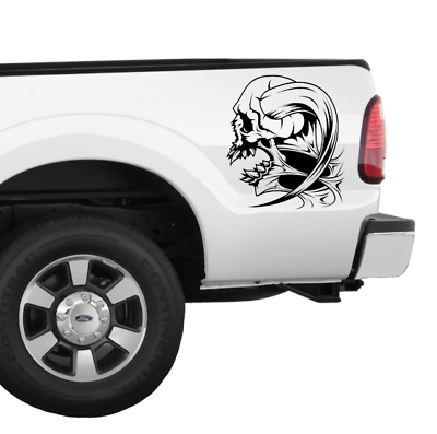 #ad Skull Car Truck Vinyl Any Hood Rear Bed Decal Premium Vinyl Removable Fits Dodge $9.99