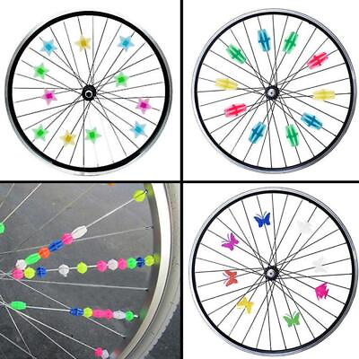 #ad 2024 Wheel Cycling Bicycle Plastic Decoration Spoke Beads Bead Bike Accessories $1.76