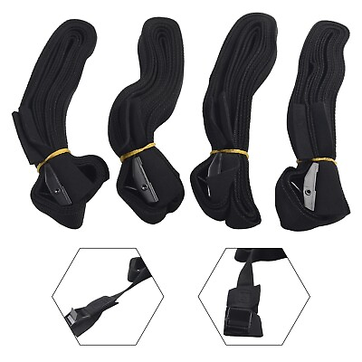 #ad Rack Luggage Bicycle Black High Breaking Strength Safety Straps 2 Pair $21.35