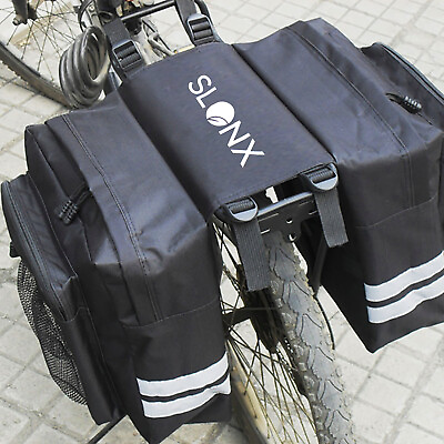 SlonX Bike Bags Double Sided Panniers for Bicycles Rear Rack Water Resistant $22.99