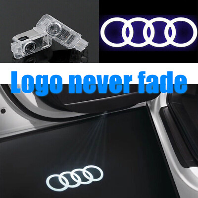 #ad #ad 2Pcs Audi 3D LOGO GHOST LASER PROJECTOR DOOR UNDER PUDDLE LIGHTS FOR AUDI A4 $15.66