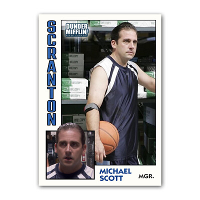 #ad #ad Michael Scott Novelty Basketball Trading Card Replica The Office Dunder Mifflin $6.29
