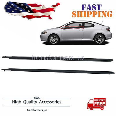 #ad FOR TOYOTA SCION TC EXTERIOR WEATHERSTRIP SET FRONT 2 WINDOWS ONLY 2005 2010 $37.99