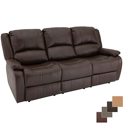 RecPro Charles 80quot; Triple RV Zero Wall Recliner Sofa with Drop Console Mahogany $1569.95