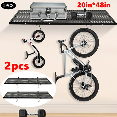 #ad #ad Bike Bicycle Wall Mount Storage Garage Holder w Hook 560lbs 20*48quot; $101.19