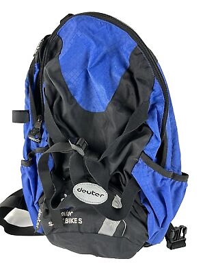 #ad Deuter Race Super Bikes Backpack Hydration Bag Blue With Rain Cover $39.89
