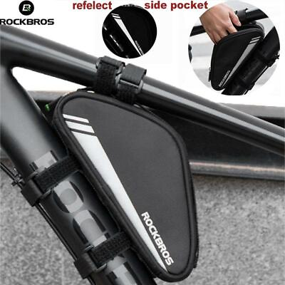#ad ROCKBROS Bike Triangle Frame Bag Front Tube Pouch Bag Bicycle Storage Bags 0.7L $15.68