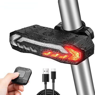 #ad #ad Bike Taillight Turn Light Wireless Remote Control LED Bicycle Alarm Rear Lights $77.03