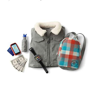 #ad New American Girl Boy Casual amp; Cool Accessories Set Vest Backpack Watch Phone $44.90