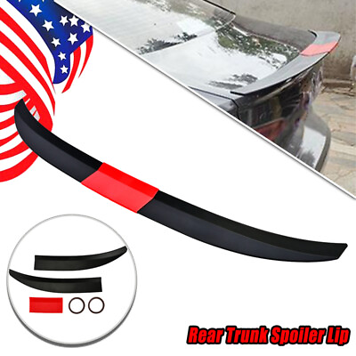 Black Universal Adjustable Rear Spoiler Lip Roof Tail Wing Trunk For Car Sedan $27.32