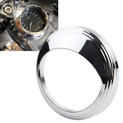#ad 5quot; Chrome Speedometer Trim Ring Visor for Harley for Road King for Softail Glide $19.86