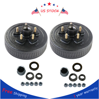 Electric Complete kit of Trailer 5 on 5quot; Brakes Hub Drums New For 3500 lb Axle $119.99