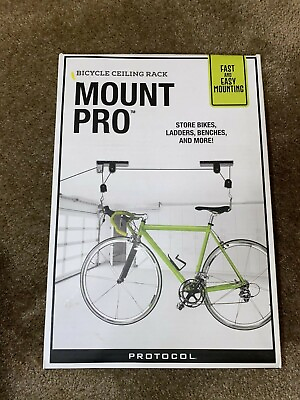 #ad NEW Mount Pro Bicycle Ceiling Rack Stores Bikes Ladders Benches and more $12.00