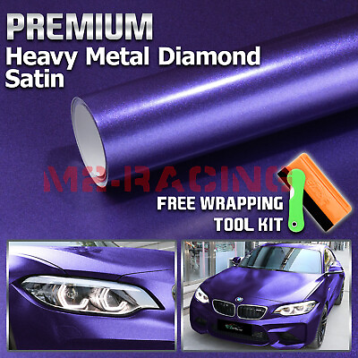 #ad Heavy Metal Diamond Satin Ghost Purple Car Vinyl Wrap Decal Sticker Sheet Film $360.00