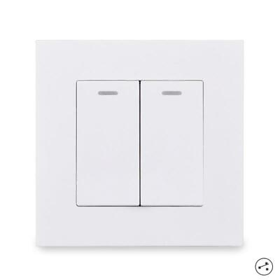 #ad Light Switch PC Panel Wall Rocker AC 12 250V 16A Style 2 Gang 2 Way Stair On Off $13.75