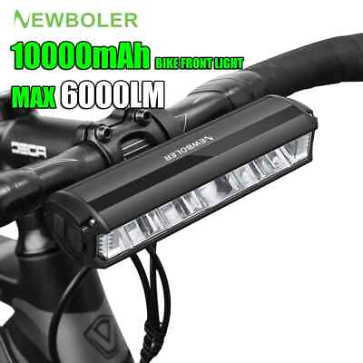 #ad Bicycle Light Front 10000mAh Light 6000Lumen Waterproof Flashlight USB Charging $65.84