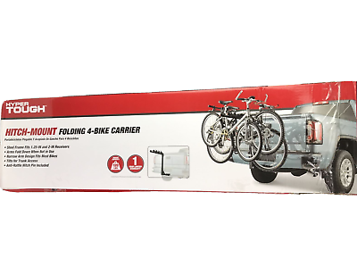 #ad Hyper Tough Hitch Mounted Folding 4 Bike Carrier Box Damaged $76.49