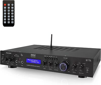 #ad Pyle Rack Mount 5 Channel Bluetooth Amplifier Audio Receiver System LCD Display $66.00
