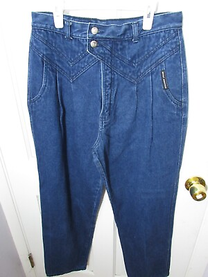 #ad VTG Rocky Mountain Jeans 32 13 Womens Blue Denim Slim Straight Leg Western Logo $31.50