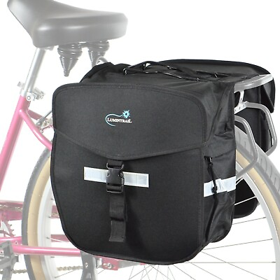 Lumintrail Double Pannier Bike Bags 36L Bag Capacity for Rear Bicycle Rack $39.99