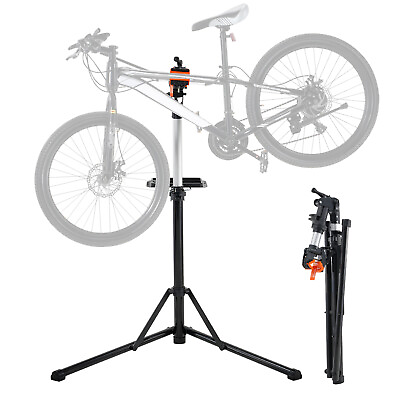#ad VEVOR Bike Repair Stand 66LBS Adjustable Maintenance Folding Bike Rack Tool Tray $67.99