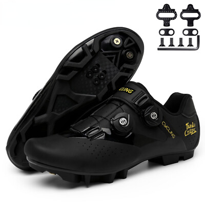 #ad #ad Cleat Bike Shoes Dirt Men Speed Cycling Spinning Sneakers SPD Triathlon Footwear $51.66
