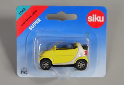 #ad SIKU 1042 Smart Car Cabrio Fortwo Yellow Blisterpack Opened GBP 16.00