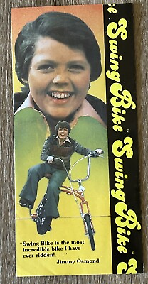 1977 Jimmy Osmond Swing Bike Pamphlet Osmonds Osmond Brother $50.00