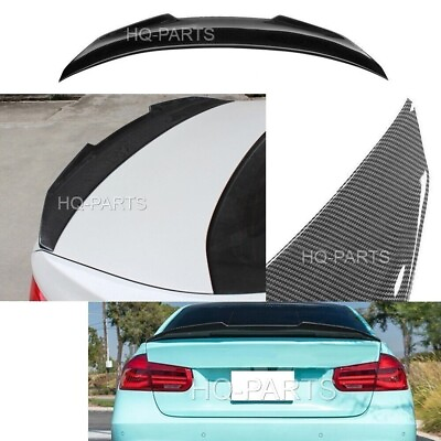 #ad #ad For 12 18 BMW F30 F80 4 Door Sedan Rear Trunk Spoiler Lip Wing PSM Style Carbon $158.88