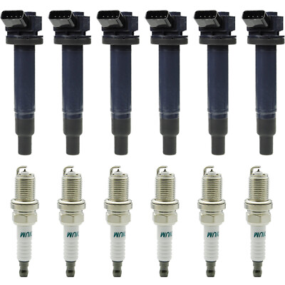 6X Ignition Coils Spark Plugs For Toyota Camry Avalon Sienna Lexus ES300 RX300 $80.54